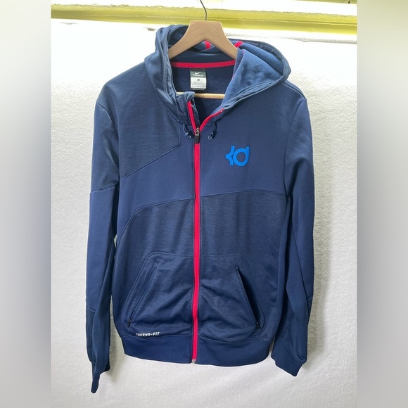Nike Other - Nike KD Kevin Durant Therma Fit Fleece Jacket Mens L Basketball Hooded 2402